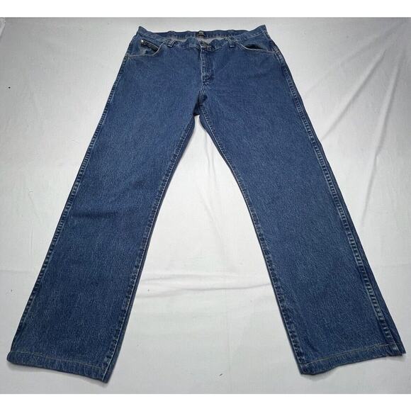 Wrangler Other - Wrangler 47MWZ Men's Regular Fit Straight Leg Western Blue Jeans - Size 38x27.5